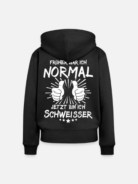 Schweisser - Frauen Premium Bio Zip Hoodie - Schwarz