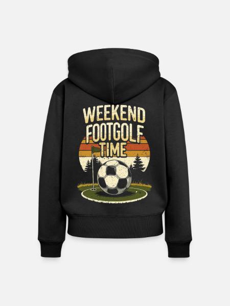 Footgolf Fußballgolf Weekend Footgolf Time - Frauen Premium Bio Zip Hoodie - Schwarz