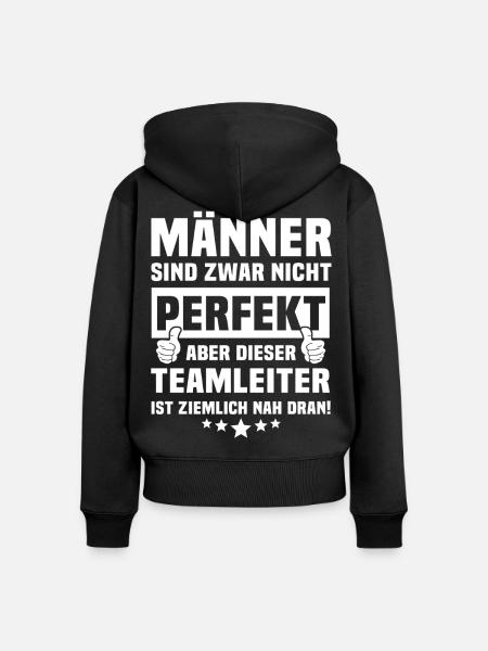 Teamleiter - Frauen Premium Bio Zip Hoodie - Schwarz