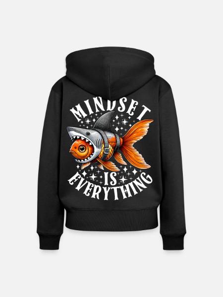 Mindset Is Everything Motivational Inspirational - Frauen Premium Bio Zip Hoodie - Schwarz