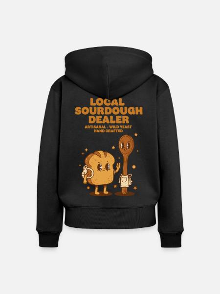 Sauerteig-Händler-Brotbacker - Frauen Premium Bio Zip Hoodie - Schwarz