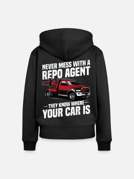 Inkasso-Agent Polizeifreunde Autobergung - Frauen Premium Bio Zip Hoodie - Schwarz