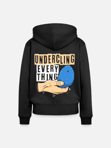Indoor Klettern Indoorklettern - Frauen Premium Bio Zip Hoodie - Schwarz