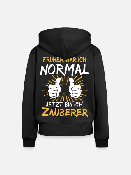 Zauberer Spruch - Frauen Premium Bio Zip Hoodie - Schwarz