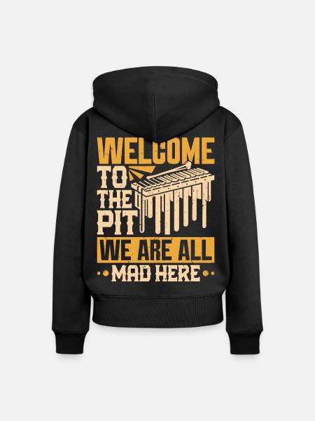 Marimba Orchester Schlagzeuggrube - Frauen Premium Bio Zip Hoodie - Schwarz