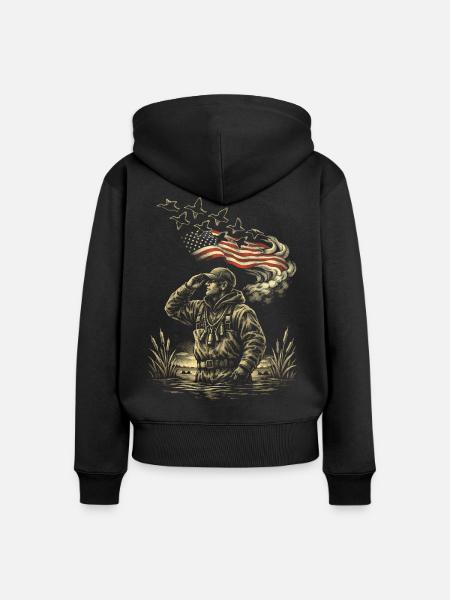 Entenjagd - Frauen Premium Bio Zip Hoodie - Schwarz
