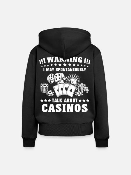 Casino - Frauen Premium Bio Zip Hoodie - Schwarz