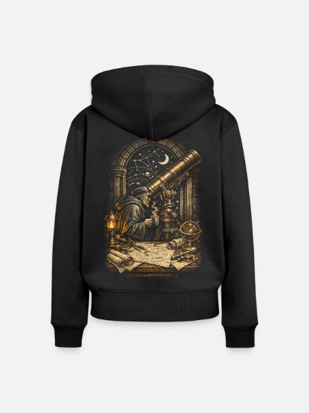 Astronomie Astronom - Frauen Premium Bio Zip Hoodie - Schwarz