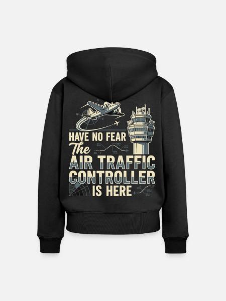 Fluglotse Air Traffic Controller Pilot - Frauen Premium Bio Zip Hoodie - Schwarz