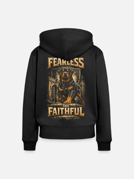 Rottweiler Hund - Frauen Premium Bio Zip Hoodie - Schwarz