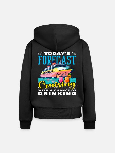 Vorhersage Cruising Chance Of Drinking - Frauen Premium Bio Zip Hoodie - Schwarz