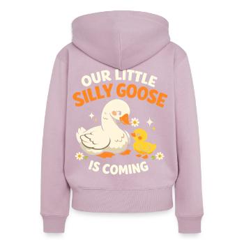 Silly Goose Baby - Women's Premium Organic Zip Hoodie - dusky pink - Back - Julia (174cm)