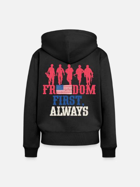 Veterans Day Für Republikaner - Frauen Premium Bio Zip Hoodie - Schwarz
