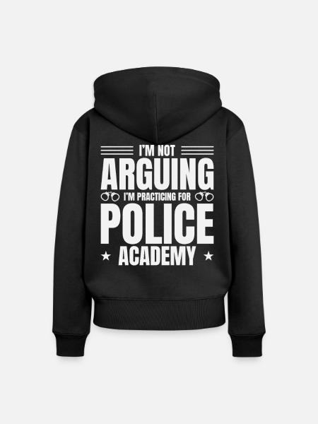 Polizeiakademie Überlebende Abschlusspartei Polizei - Frauen Premium Bio Zip Hoodie - Schwarz