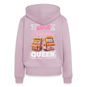 slot machine queen casino gambling jackpot - Women's Premium Organic Zip Hoodie - dusky pink - Back - Julia (174cm)