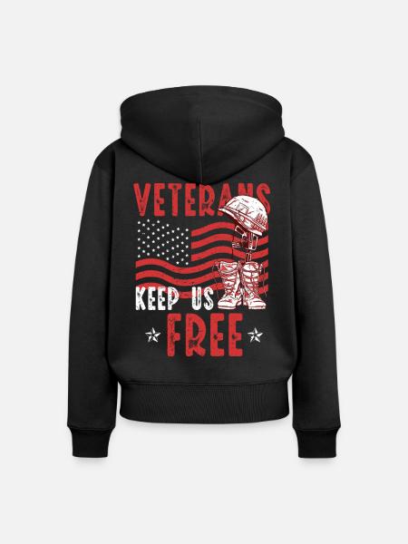 Veterans Day Für Republikaner - Frauen Premium Bio Zip Hoodie - Schwarz