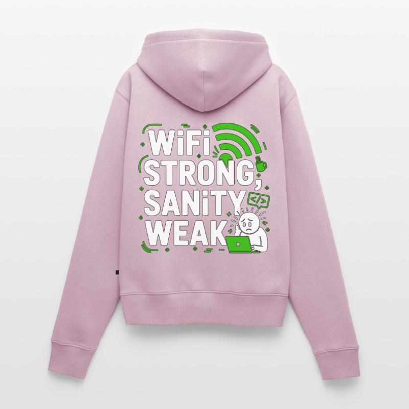 Remote Developer WiFi Strong Software Engineering Frauen Premium Bio Zip Hoodie