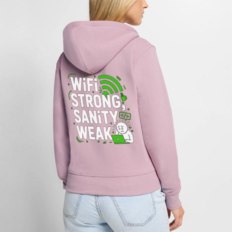 Remote Developer WiFi Strong Software Engineering Frauen Premium Bio Zip Hoodie