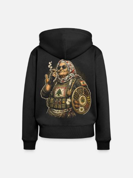 Libanon Libanese - Frauen Premium Bio Zip Hoodie - Schwarz