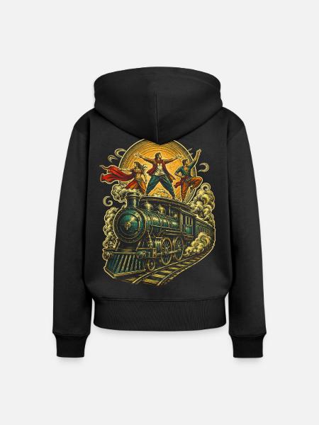 Bollywood - Frauen Premium Bio Zip Hoodie - Schwarz