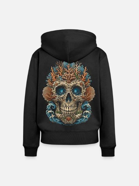 Belize Belizische Wurzel - Frauen Premium Bio Zip Hoodie - Schwarz