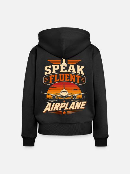 Flugzeug Mechanik Technik Und Luftfahrt - Frauen Premium Bio Zip Hoodie - Schwarz