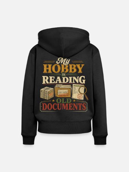 Ahnenforscher Genealogie Ahnenforschung - Frauen Premium Bio Zip Hoodie - Schwarz