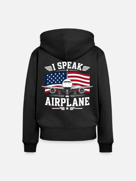 Flugzeug Wartung Techniker Luftfahrt - Frauen Premium Bio Zip Hoodie - Schwarz