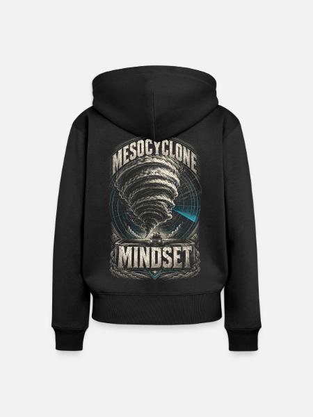 Sturmjäger Meteorologe Mesocyclone Mindset - Frauen Premium Bio Zip Hoodie - Schwarz