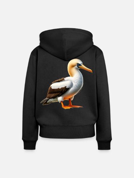 Nazca Tölpel - Frauen Premium Bio Zip Hoodie - Schwarz
