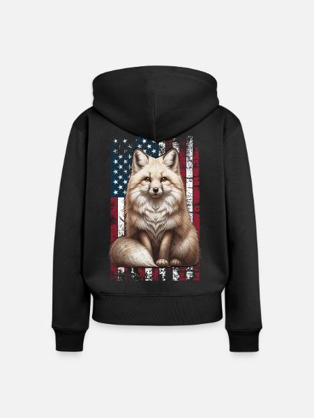 Swift Fox US Swiftfuchs - Frauen Premium Bio Zip Hoodie - Schwarz