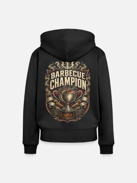 BBQ Wettkampf - Frauen Premium Bio Zip Hoodie - Schwarz