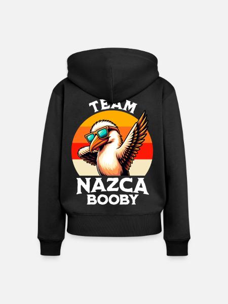 Team Nazca Tölpel - Frauen Premium Bio Zip Hoodie - Schwarz