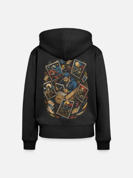 Comic Sammler - Frauen Premium Bio Zip Hoodie - Schwarz
