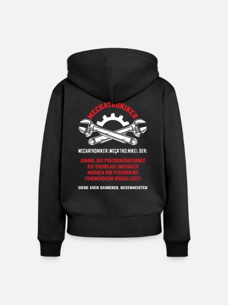 Kfz Mechatroniker Definition Spruch Schrauber - Frauen Premium Bio Zip Hoodie - Schwarz