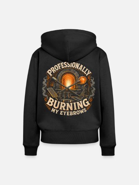 Glasbläser Professionally Bruning My Eyebrows - Frauen Premium Bio Zip Hoodie - Schwarz