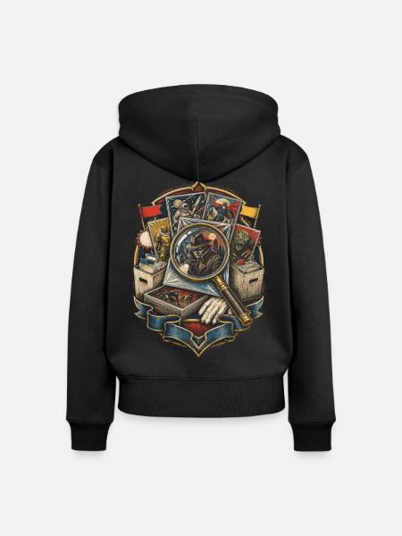Comic Sammler - Frauen Premium Bio Zip Hoodie - Schwarz