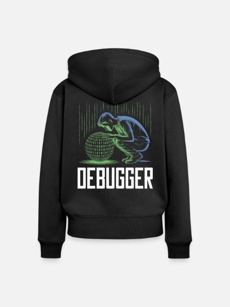 Programmierer – Coding Entwickler & Informatiker - Frauen Premium Bio Zip Hoodie - Schwarz