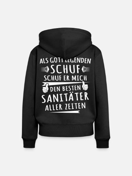 Sanitäter - Frauen Premium Bio Zip Hoodie - Schwarz