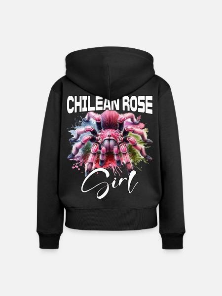 Chile Vogelspinne Mädchen - Frauen Premium Bio Zip Hoodie - Schwarz