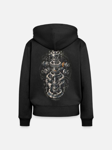 Industriemechaniker Maschinenmonteur - Frauen Premium Bio Zip Hoodie - Schwarz