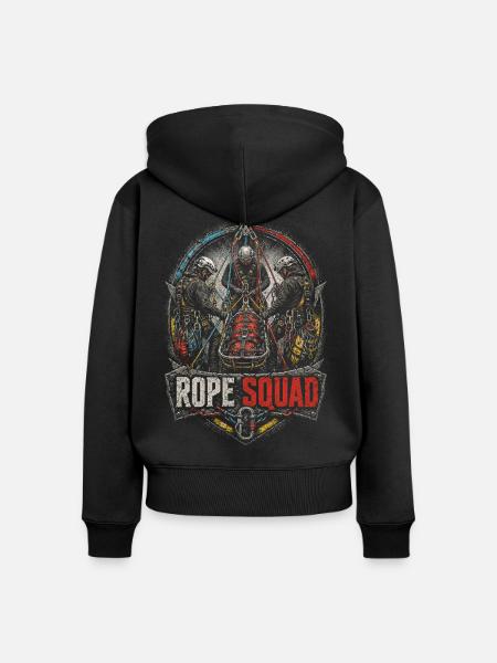 Industriekletterer Höhenarbeiter - Frauen Premium Bio Zip Hoodie - Schwarz