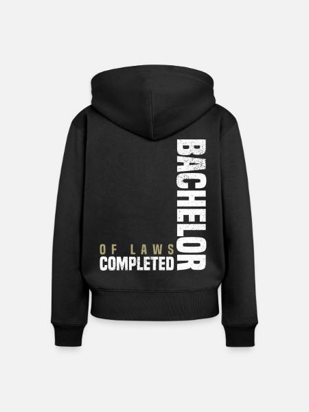 Bachelor of Laws Abschluss - Frauen Premium Bio Zip Hoodie - Schwarz