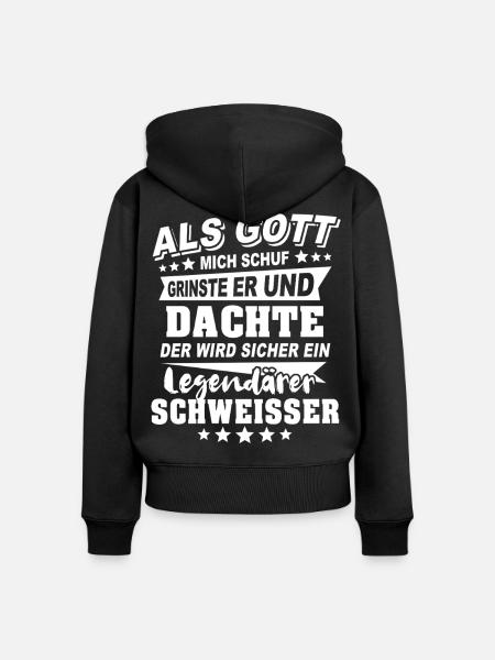 Schweisser - Frauen Premium Bio Zip Hoodie - Schwarz