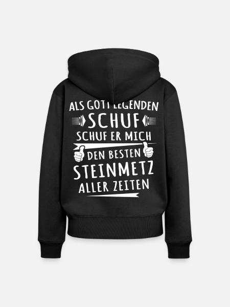 Steinmetz - Frauen Premium Bio Zip Hoodie - Schwarz