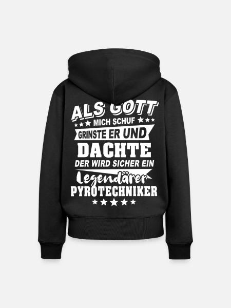 Pyrotechniker - Frauen Premium Bio Zip Hoodie - Schwarz