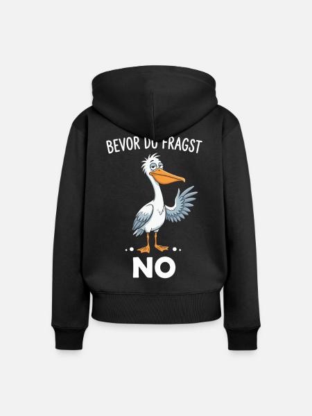 Bevor Du Fragst Noe - Frauen Premium Bio Zip Hoodie - Schwarz