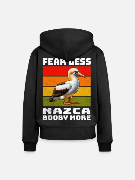 Nazca Booby Nazca Tölpel - Frauen Premium Bio Zip Hoodie - Schwarz