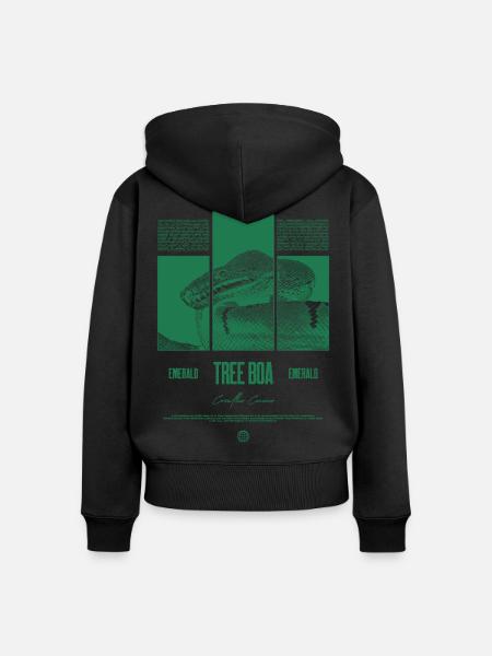 Smaragdbaumboa-Schlangenbesitzer und Reptilienhalter - Frauen Premium Bio Zip Hoodie - Schwarz