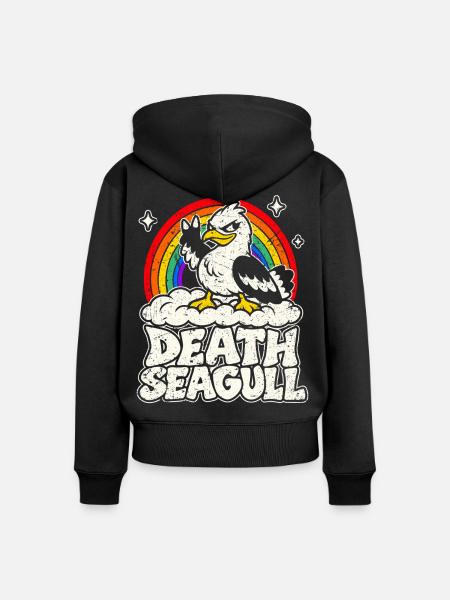 Death Seagull – Heavy Metal Möwe - Frauen Premium Bio Zip Hoodie - Schwarz